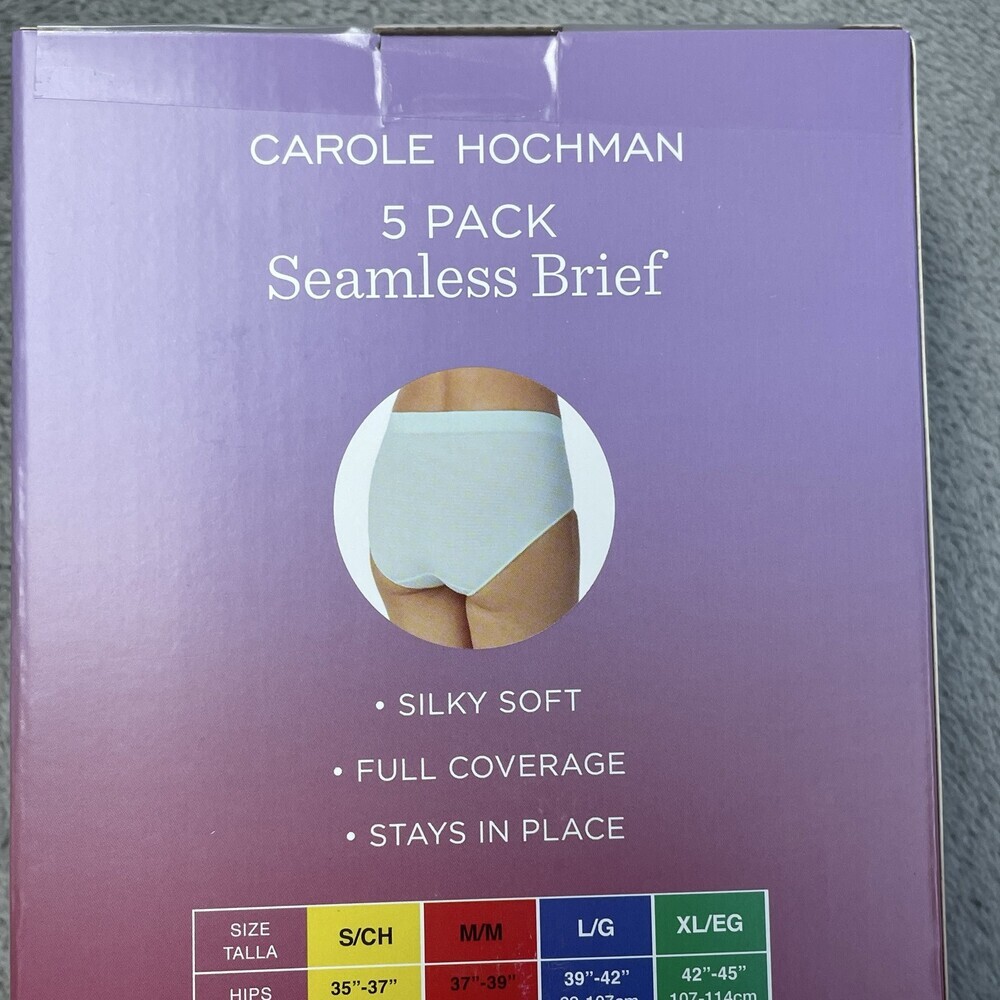 Carole Hochman Womens XL Seamless Brief Multi-Color e0407 - Picture 3 of 5
